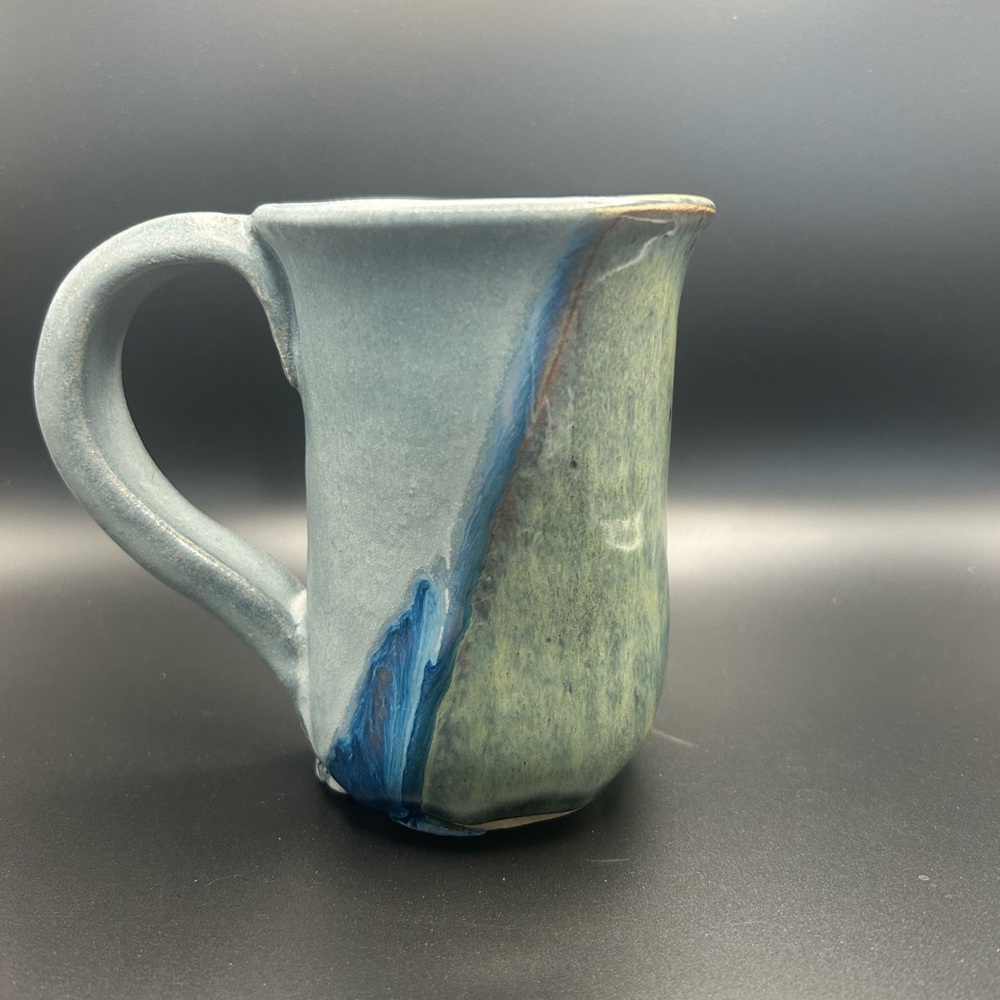 Handcrafted signed pottery mug